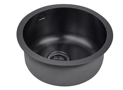 Мойка для кухни нержавеющая Paulmark Werra PM404646-GM вороненая сталь