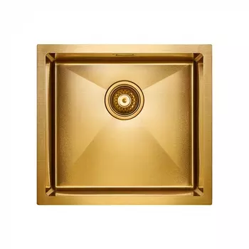 Мойка для кухни нержавеющая Paulmark Weser PM804844-BG брашированное золото