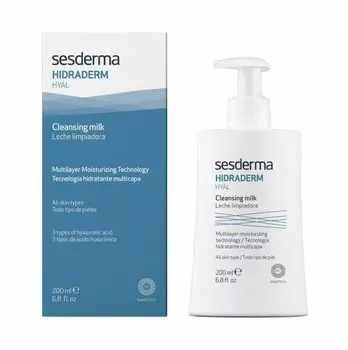 Молочко очищающее для лица Sesderma Hidrerm Hyal, 200 мл
