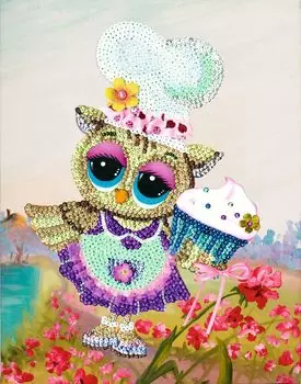 Мозаика из пайеток ВОЛШЕБНАЯ МАСТЕРСКАЯ МХ-20 Поваренок совушка