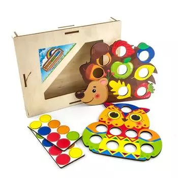 Мозаика WOODLANDTOYS 067305 Ёжик и сова