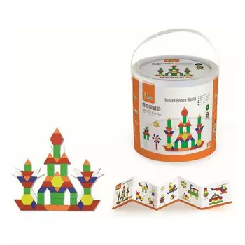 Мозайка в ведре 250 плоских геометрических блоков,буклет с примерами VIGA 50065