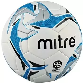 Мяч футбольный №5 MITRE ASTRO DIVISION HYPERSEAM матчевый (термопластичн.PU), BB1069WKR, Бело-Голубой,