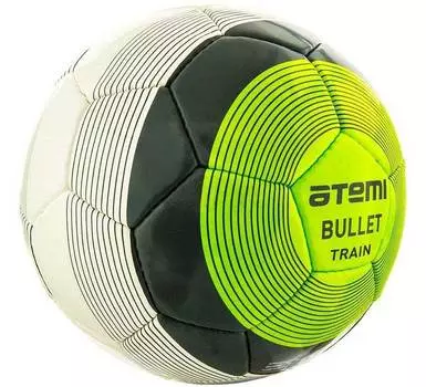 Мяч футбольный Atemi BULLET, PU, бел/сер/зел, р.5