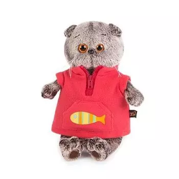 Мягкая игрушка BUDI BASA Ks30-068 Басик в красном флисовом жилете 30 см