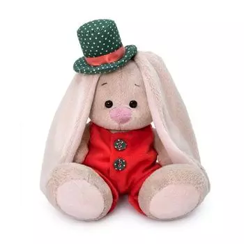 Мягкая игрушка BUDI BASA SidX-349 Зайка Ми в красном меховом комбинезоне 15см