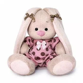 Мягкая игрушка BUDI BASA SidX-393 Зайка Ми в комбинезоне в горох 15 см