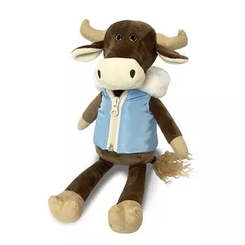 Мягкая игрушка MAXITOYS LUXURY MT-MRT022014-28 Бык Гаврила в пуховой жилетке 28 см