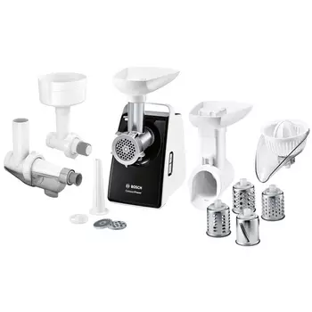 Мясорубка Bosch MFW3X18B 2000Вт черный/белый