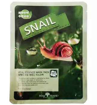 МСЛ REAL Маска для лица тканевая Real Essence Snail Mask Pack 25мл