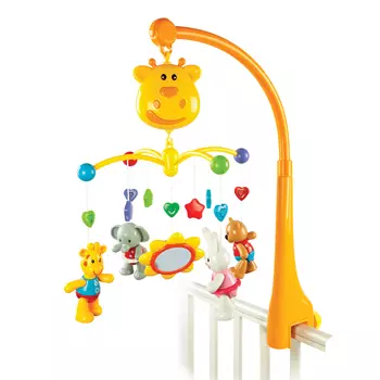 Мультифункциональный мобиль "Жирафик и друзья": 18 мелодий,