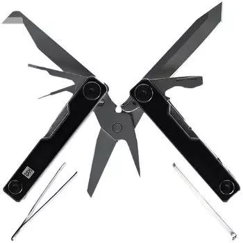 Мультитул HuoHou Mini Multi-Tools HU0140, 11 инструментов, прочность до HRC50 (HU0140 RUS) Русская версия, черный