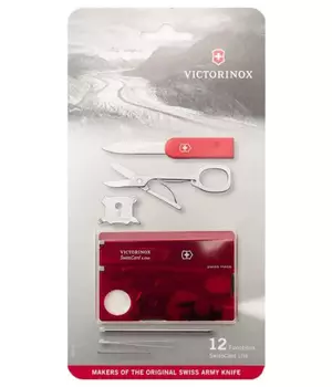 Мультитул швейцарская карточка Victorinox SwissCard Lite 0.7300.TB1, красный