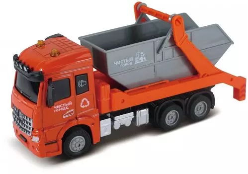 Мусоровоз,кабина die-cast,инерционный механизм,свет, звук, FТ61083
