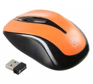 Мышь Oklick 675MW черный/оранжевый