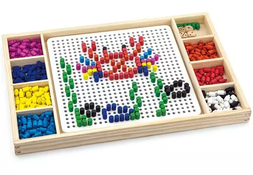 Набор 2в1 Мозайка+Игра Лудо в коробке VIGA VG59990