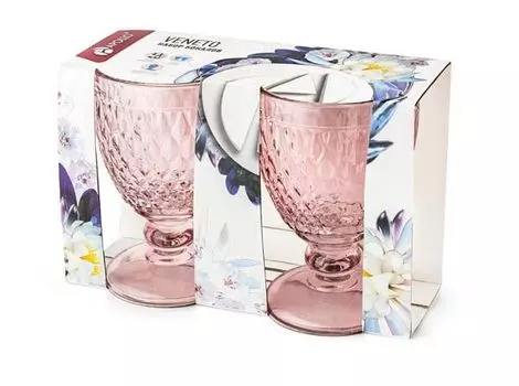 Набор бокалов APOLLO Veneto 2 пр. розовый