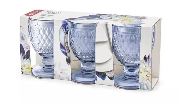 Набор бокалов APOLLO Veneto 3 пр. голубой