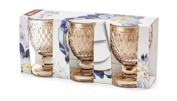 Набор бокалов APOLLO Veneto 3 пр. коричневый