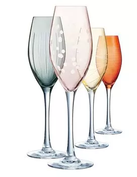 Набор бокалов для шампанского LUMINARC ИЛЛЮМИНЕЙШН КОЛОРС 240мл 4шт, L7602