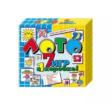 Набор ДЕСЯТОЕ КОРОЛЕВСТВО 00042 Лото 7 игр в 1 коробке (большое)