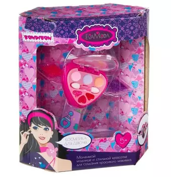 Набор детской декоративной косметики Bondibon Eva Moda косметичка-браслет,тени для век 3 оттенка блеск для губ BB3785