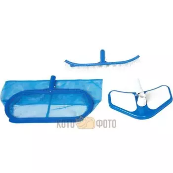 Набор для чистки бассейна INTEX 29057 DELUXE (сачок для сбора листьев, закругленная щетка для стенок