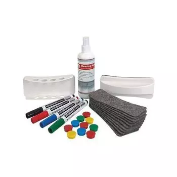 Набор для магнитно-маркерной доски (4 маркера, держатель, чистящее средство, стиратель, салфетки), 2х3 (Польша), AS111