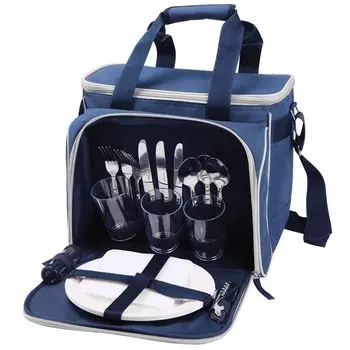 Набор для пикника Арктика 4100-3 синий с рисунком
