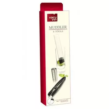 Набор для приготовления коктейлей с мадлером VACU VIN серый