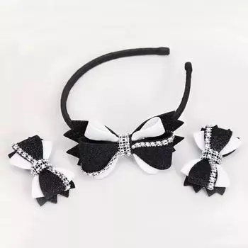 Набор для творчества ВОЛШЕБНАЯ МАСТЕРСКАЯ ОВ-01 Ободок и заколки (черно-белый)