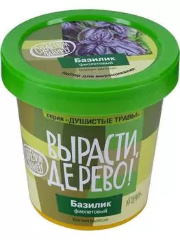 Набор для выращивания ВЫРАСТИ ДЕРЕВО! zk-123 Базилик фиолетовый