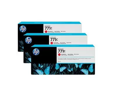 Набор картриджей HP 771С (B6Y32A) хроматический красный, 3 картриджа