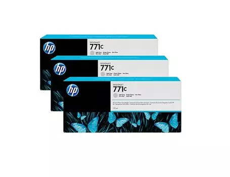 Набор картриджей HP 771С (B6Y38A) светло-серый, 3 картриджа