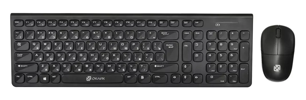 Набор клавиатура+мышь Oklick 220M черный