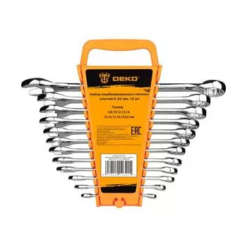 Набор комбинированных гаечных ключей DEKO DKHT12 (12 предметов)