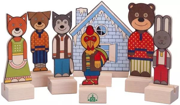 Набор Краснокамская Игрушка Н-68 Персонажи сказки Заюшкина избушка