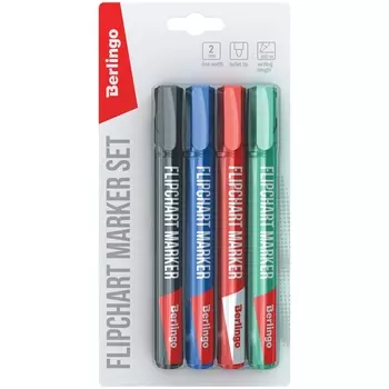 Набор маркеров Berlingo (4 шт.) 2 мм BMf_42209
