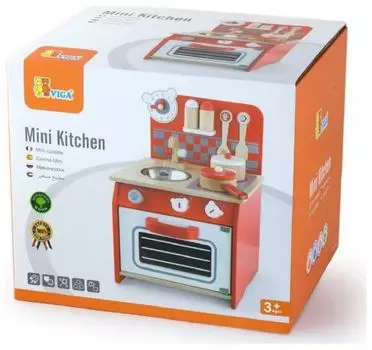 Набор "Мини-кухня" в коробке плита,духовка,раковина,часы,посуда, 420*305*235мм VIGA 50231VG