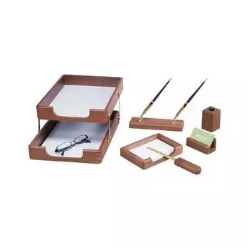 Набор настольный BESTAR Jupiter из массива дерева (бук), 6 предметов, цвет орех, 236376