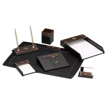 Набор настольный Good Sunrise W6AQ-1/C (7 предметов) черный/коричневый