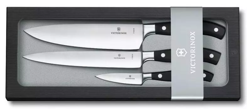 Набор ножей кухонных Victorinox Forged Chefs (7.7243.3) 3 шт черный