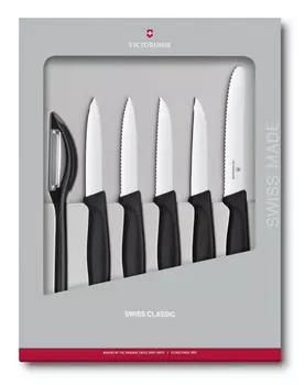 Набор ножей кухонных Victorinox Swiss Classic Kitchen (6.7113.6G) 6 шт черный