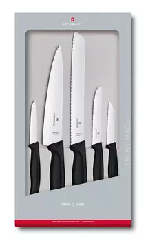Набор ножей кухонных Victorinox Swiss Classic Kitchen (6.7133.5G) 5 шт черный