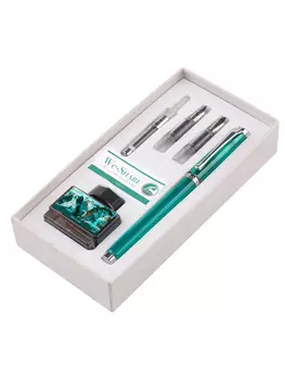 Набор Pierre Cardin We-Share PCW-001-3 Turquoise (ручка перьевая + 2 пера + чернила + конвертер)