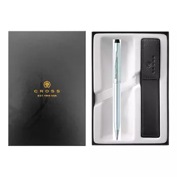 Набор подарочный Cross Century II 3502WG/471 Lustrous Chrome (ручка шариковая + чехол)