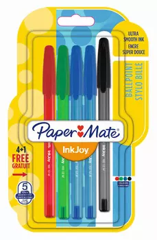 Набор ручек шариковых Paper Mate Inkjoy 1956724 (5 цветов) (12 шт. в уп-ке)