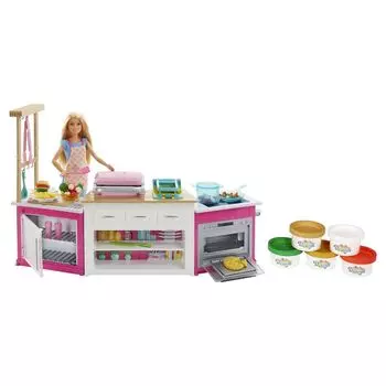 Набор с куклой Barbie Супер кухня FRH73