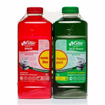 Набор средств для биотуалетов БИОwc Duo Pack Rinse 1л + Eco Green1л