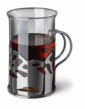 Набор стаканов в подстаканнике APOLLO genio Cite Silver 250мл 2шт